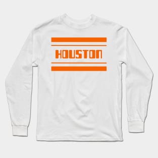 Houston Orange Stripes | Sports Team Long Sleeve T-Shirt